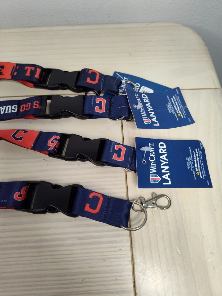 Cleveland Guardians Indians Mob Baseball Team Neck Lanyard Lot Of 4 Keyring New - Image 2 of 4