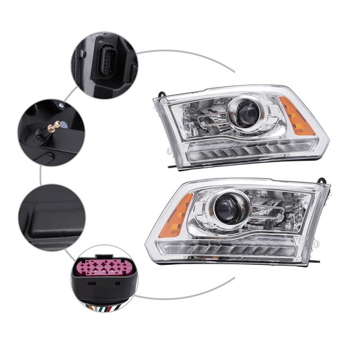 For Ram 1500 2500 3500 2013-2017 2018 Headlights LED Headlamp with Bulbs - Bild 8 von 23