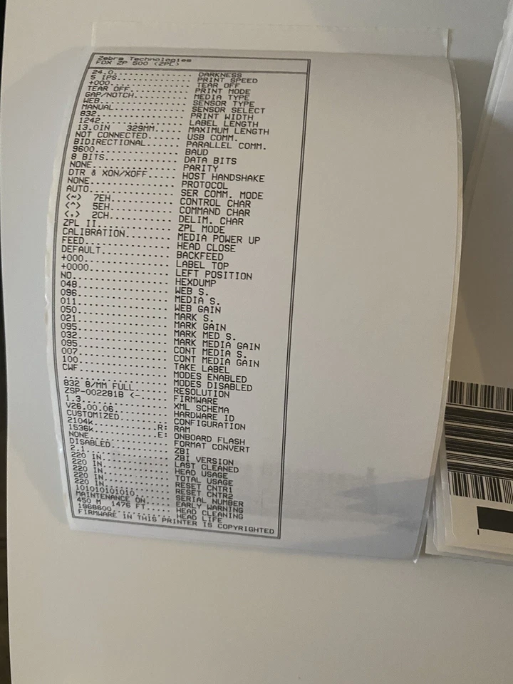 Zebra ZP505 Thermal Label Printer Serial/Parallel With Labels & Cables VERY GOOD - Image 4 of 4