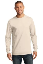 Port & Company PC61LST Mens Big & Tall Long Sleeve Essential Crew Neck T-Shirt
