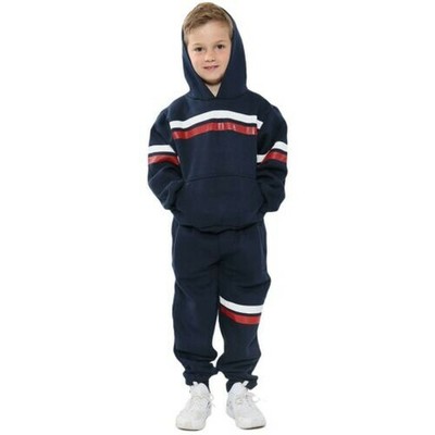 Kinder Mädchen Jogginganzug Einfarbig Vlies Kapuzenpullover Unten Jogger 5-13