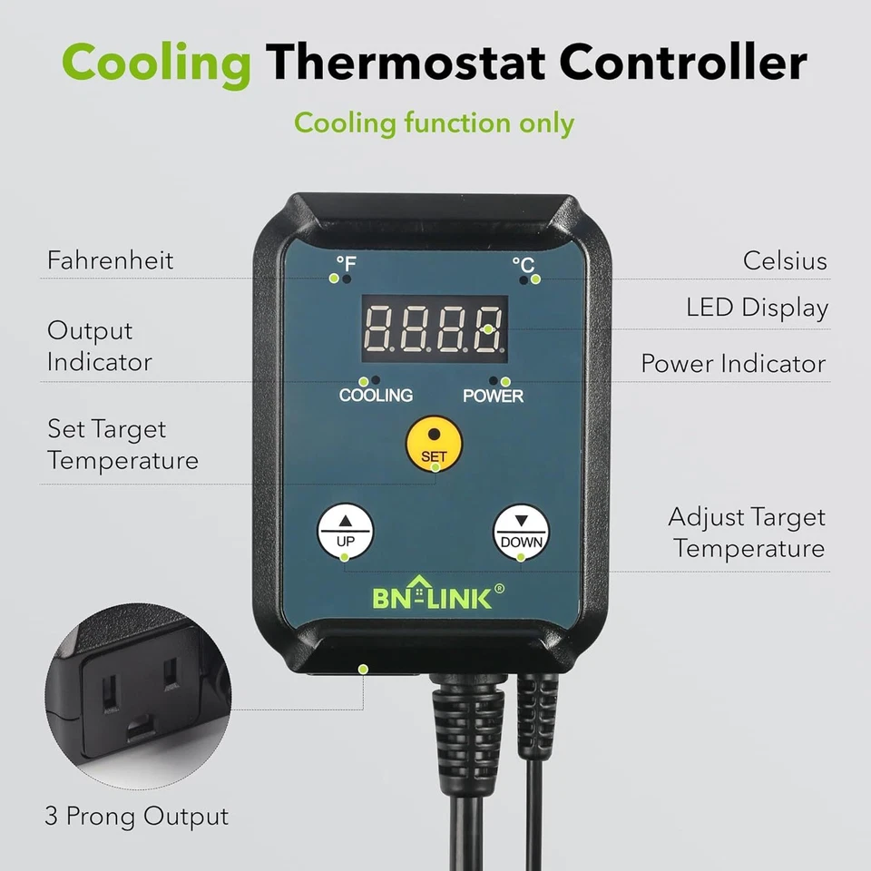 BN-Link Digital Cooling Temperature Controller Thermostat refrigerator ice box - Image 4 of 4
