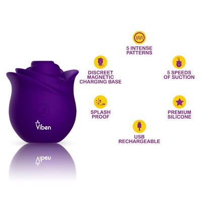 Viben Zen Rose Vibe Violet - Handheld Rose Clitoral & Nipple Stimulator | eBay Viben Zen Rose Vibe Violet - Handheld Rose Clitoral & Nipple Stimulator | eBay