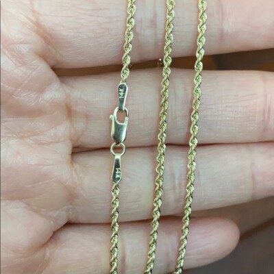 Gold Rope Chain 18 Karat Solid Gold Chain 3mm 18 Karat Gold Rope