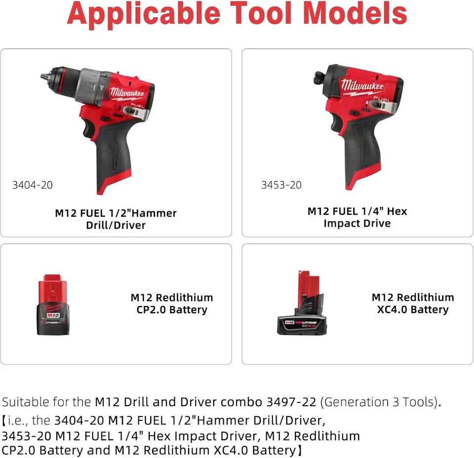 Gen 3 M12 Drill Driver & Accessory Organizer for Milwaukee Packout 48-22-8435 - Image 4 of 4