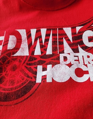 DETROIT RED WINGS T-Shirt 7/2011 Front/Back Logo Long Sleeve REEBOK Mens X-LARGE - Picture 3 of 9