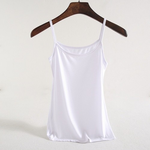 Women Modal Tank Tops Vest Camisole Spaghetti Strap Sleeveless Undershirt Casual - Picture 12 of 14