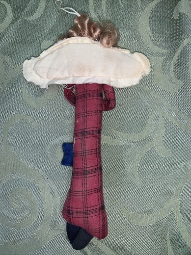 "TELA ÁNGEL NAVIDAD VACACIONES 9"" ADORNOS HECHOS A MANO VINTAGE" - Imagen 3 de 5
