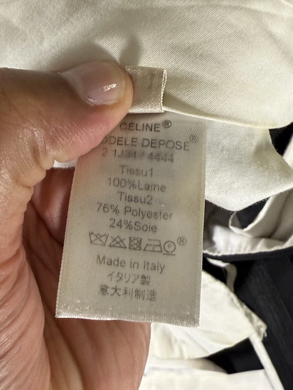 Pantalone vestito Celine plissettato nero Made in Italy taglia 40 34x26