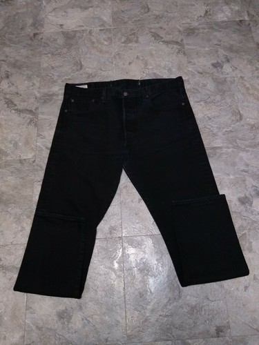 Men's Levis 501ST Black Straight Leg Buttonfly Jeans TgSz 38x32 Meas 39x31  7o | eBay