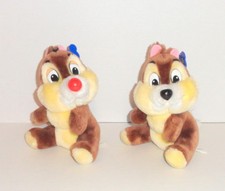 Vintage Disney CHIP and DALE Plush Chipmunks Lot 9" Mickey  Friends P78