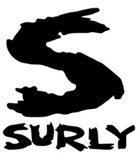 Surly Bikes "S" Vinyl Decal - Many Sizes/Colors FREE Ship