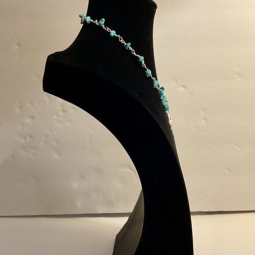 Natural Turquoise Necklace With Moon And Stars Pendant - Picture 7 of 18