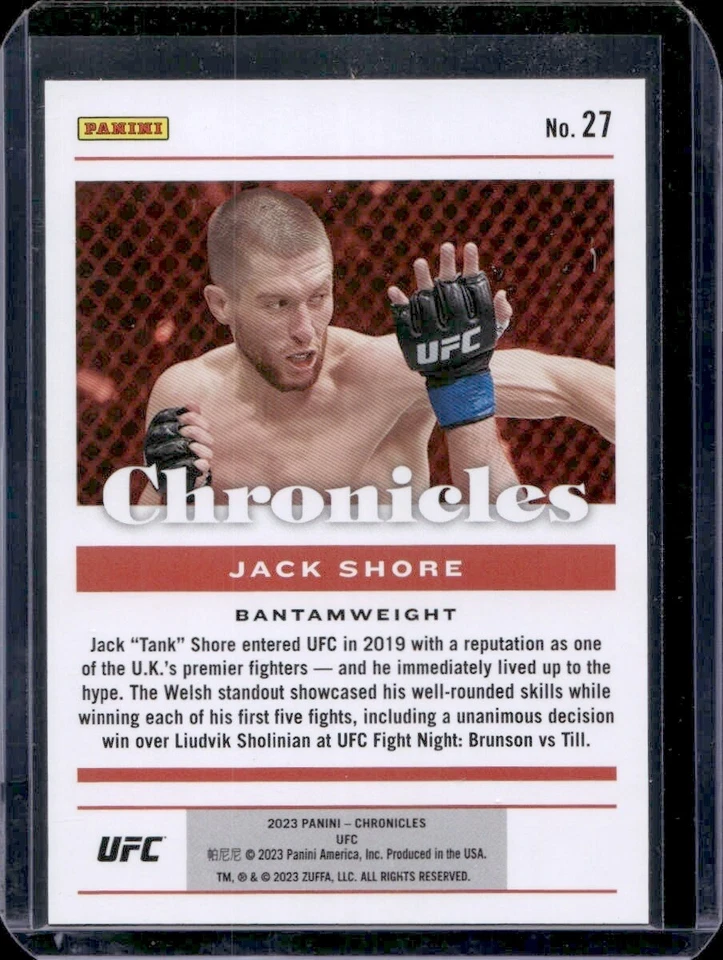 Jack Shore 2023 Panini Chronicles UFC Gold /10 - Image 2 of 3