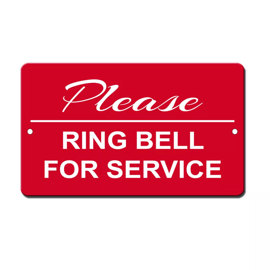 Please Ring Bell For Service with Icon Landscape - Wall Sign