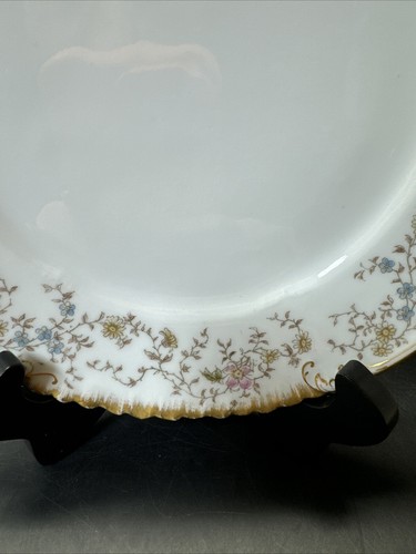 CH Field Haviland Limoges Round Plate Flowers Gold Trim - Picture 5 of 10