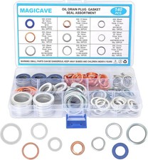 140PCS Premium Oil Drain Plug Gasket Assortment, Durable Oil Crush Washer Seals