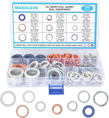 #ad #ad 140PCS Premium Oil Drain Plug Gasket Assortment Durable Oil Crush Washer Seals $22.32