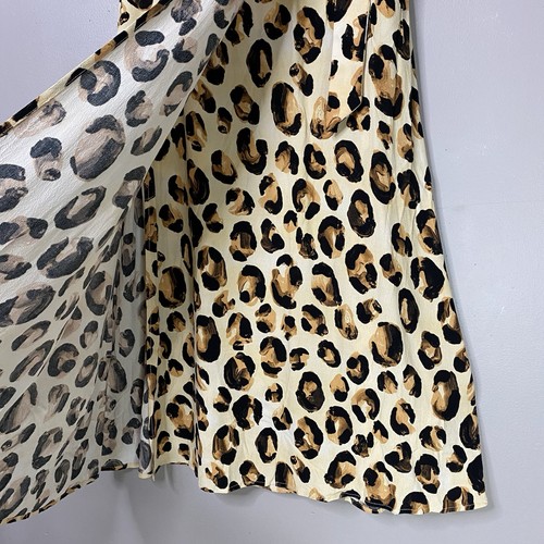 Fabienne Chapot Leopard Print Wrap Maxi Skirt Tie Belt Waist size 36 US 6 - Picture 6 of 16
