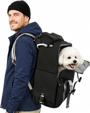 Cat Dog Backpack Carrier for Hiking Travel Portable Water-Repellent Pet Daypack