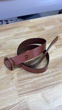 Banana Republic Brown Leather Belt with Brass Buckle