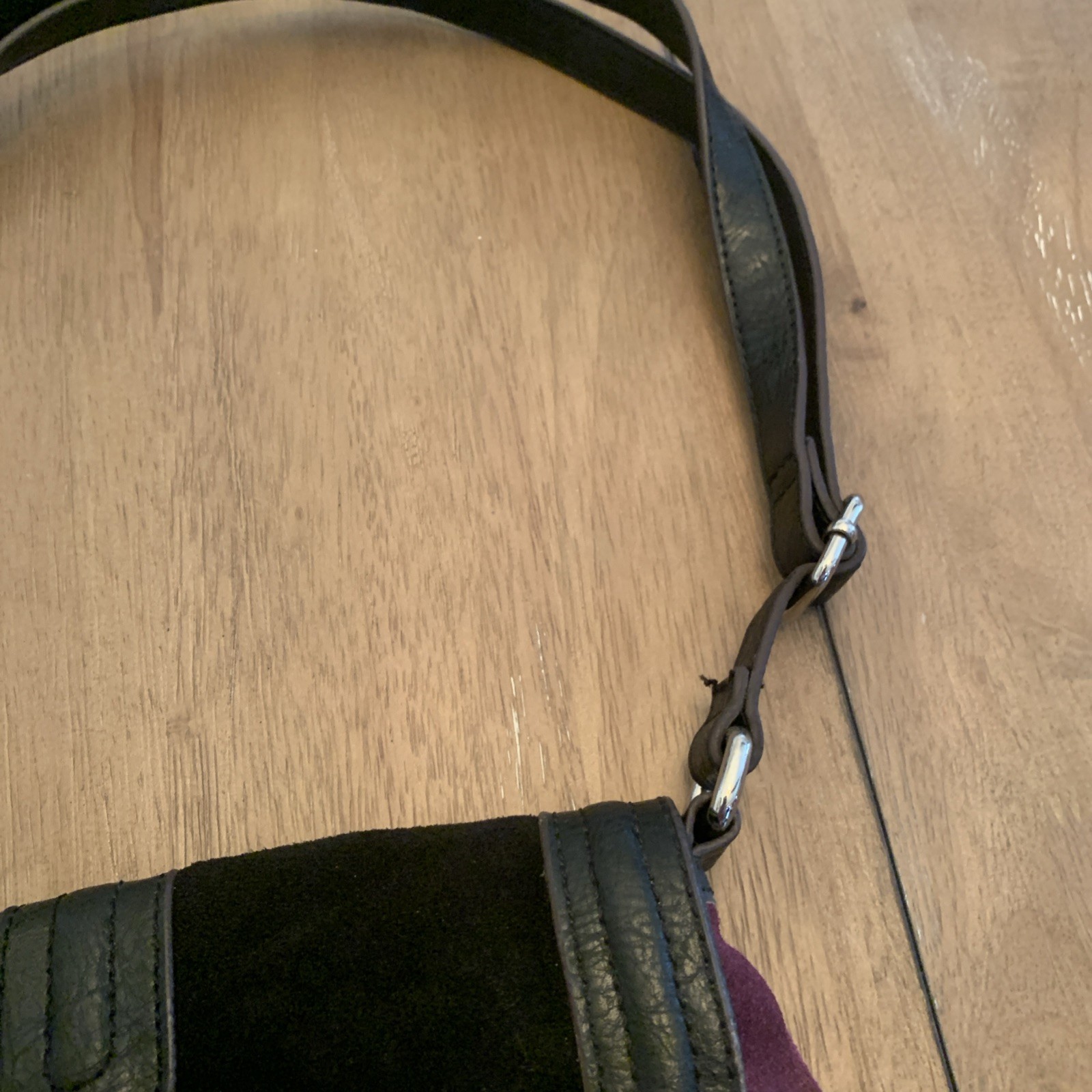 Tignanello patchwork suede 100 % leather crossbod… - image 5