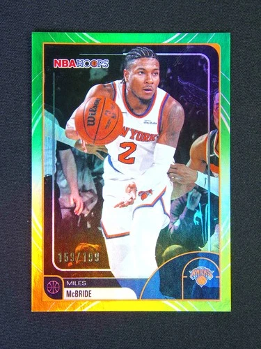 2025-26 Topps NBA Hoops Miles McBride #137 Rainbow Gold Green /199