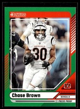 2024 Panini Donruss Football Press Proof Green #199 Chase Brown