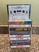 Cassette Tape Lot 10 80s 90s Vintage ZZ Top Heart INXS Kansas Loverboy The Cars