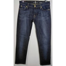 7 for all mankind Jeans Dark Wash Solid Denim Slim Women Size 27