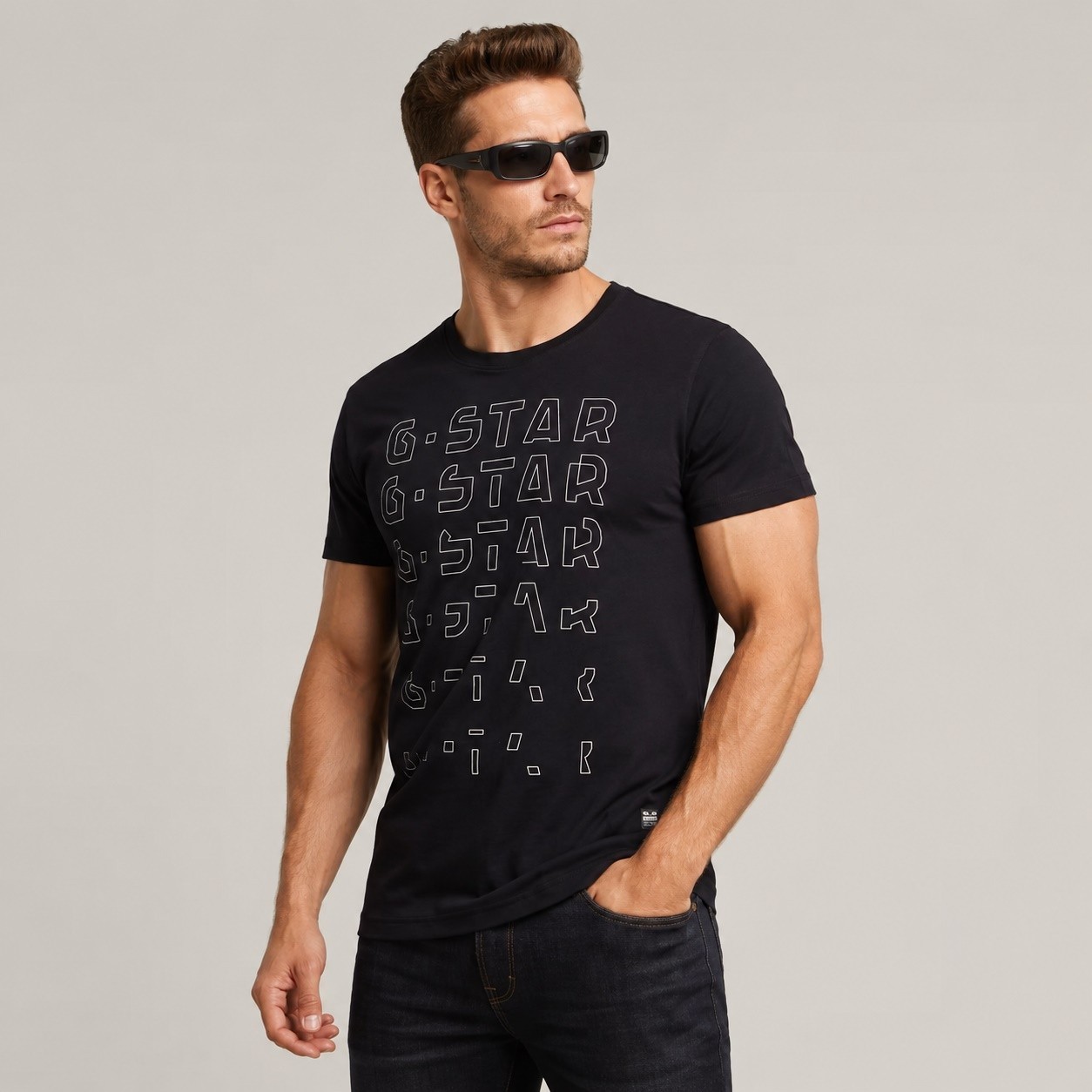 G-Star RAW Gradient Graphic Soft Cotton Breathable Tee T-Shirt size L RRP £39.99 image 5