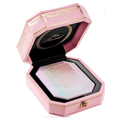 NIB Too Faced Light Highlighter Pink Shimmer Diamond Fire Pressed Powder Sealed 