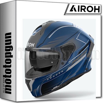 AIROH FULL FACE MOTORCYCLE HELMET SPARK 2 SP2SH18 SHADOW MATTE BLUE M