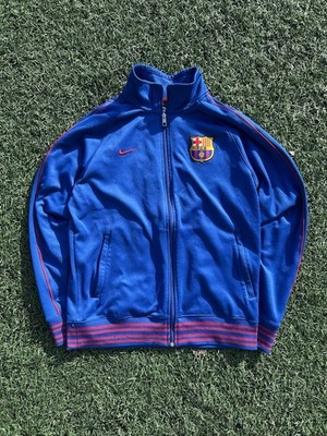 Nike FC Barcelona Tracksuit Men's Size M Blue Red Full Zip Track Jacket