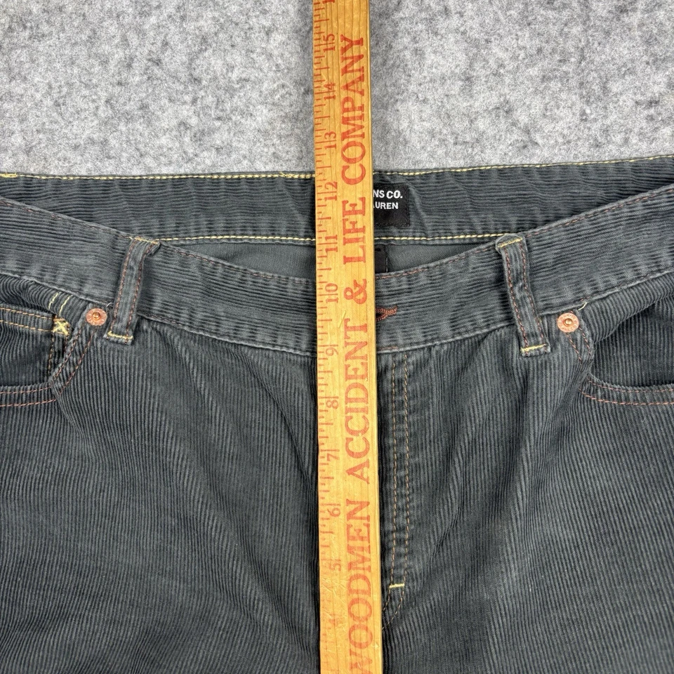 Pantalones de pana vintage Ralph Lauren Polo Jeans Co. para mujer 14x32 azul acampanado Foto 4 de 4