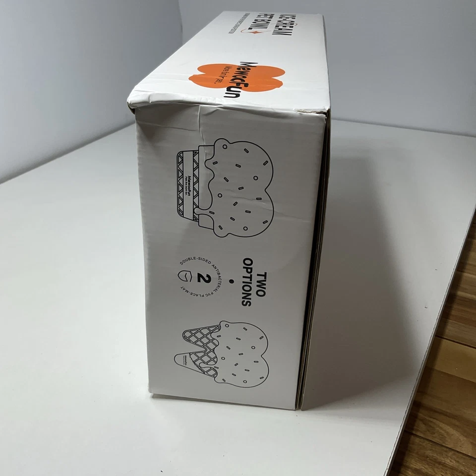 Tigela de sorvete para animais de estimação tigela dupla de comida e água com tapete antiderrapante alimentador para animais de estimação - Imagem 2 de 4