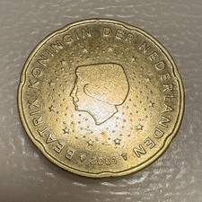 Rare 2001 Beatrix Koningin Der Nederlanden 20 Euro Cent