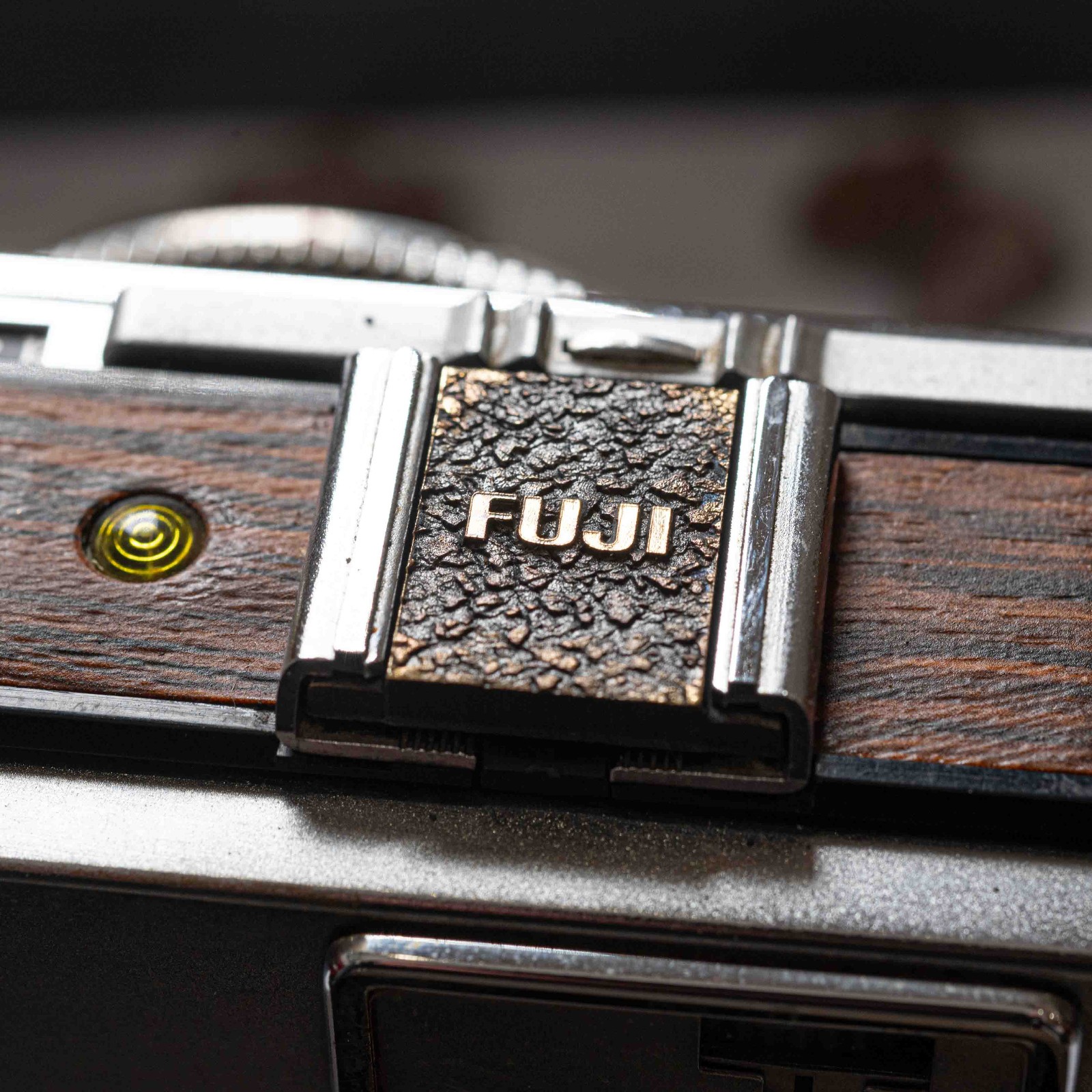 Accessoire photo Fuji en laiton pour la photographie de rue et le voyage