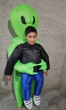 Alien Inflatable Pick Me Up Costume KIDS Blow Up Suit Halloween ONE SIZE