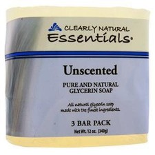 Savon en barre glycérine Clearly Natural Essentials non parfumé - paquet de 3 barres 12 oz