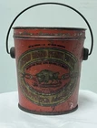 Vintage Buffalo Peanut Butter Tin Pail advertising
