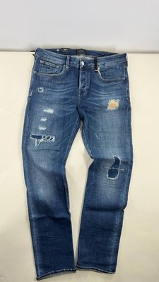 Scotch & Soda Ralston Men's Distressed Jeans Slim Fit Stretch Blue MSRP 235 NWT