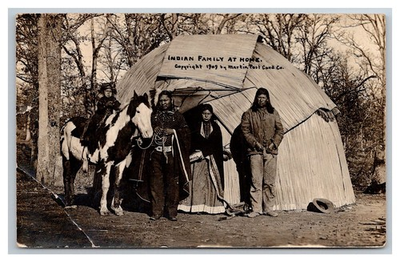 #ad #ad RPPC Native American Indian Family At home Likely Osage or Lakota $16.75