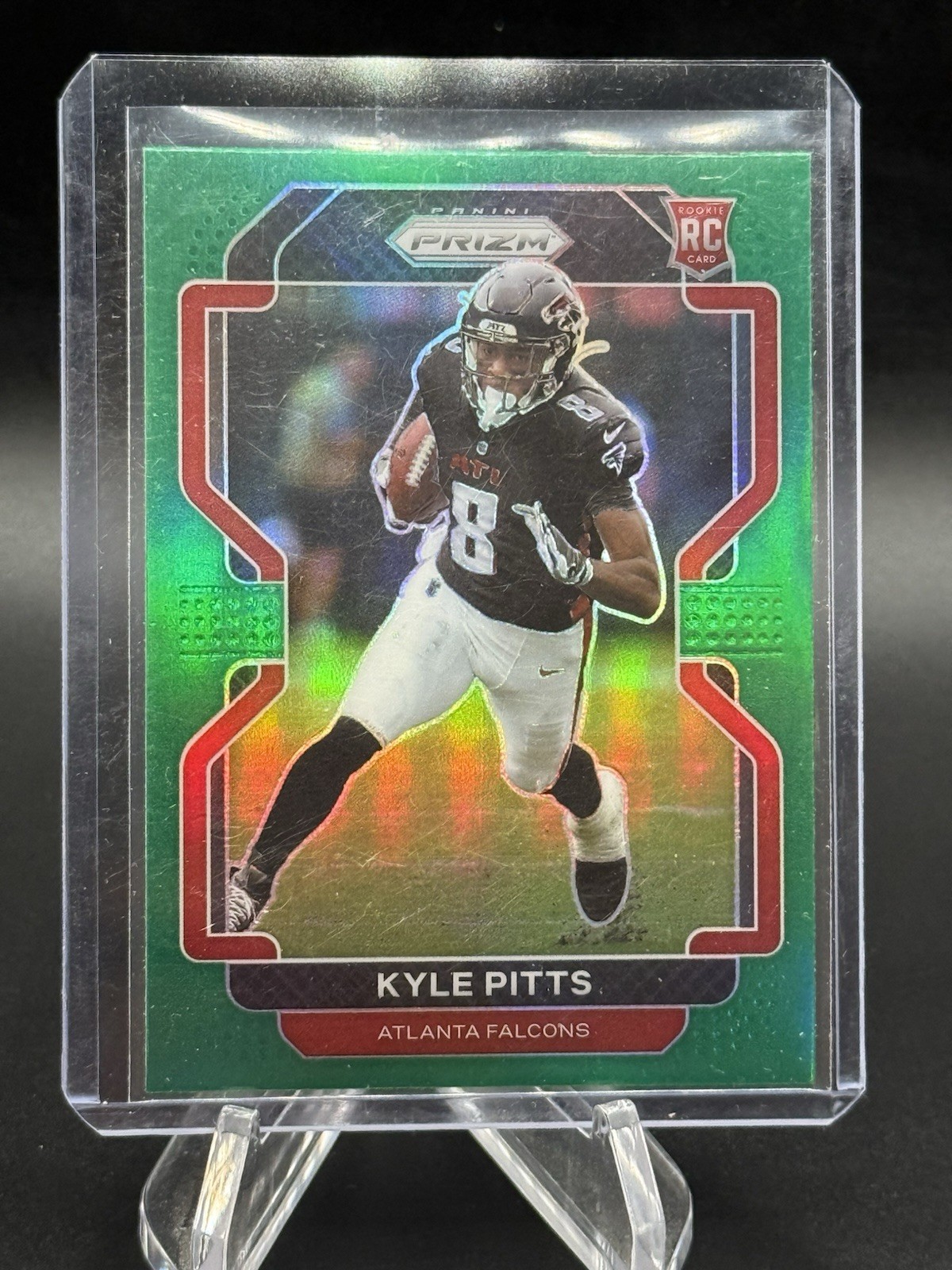 2021 Panini Prizm Kyle Pitts Green Prizms #341 RC Atlanta Falcons Rookie Card