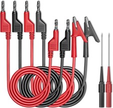 4mm Banana Plug to Crocodile Clip Test Leads 6PCS Multimeter