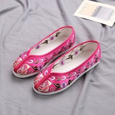 NEW Women‘s Embroidered Flats Handmade Cotton Slippers Indoor Dance Shoes 35-40
