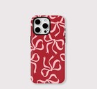 Pink Bow Pattern iPhone Case Double Layer Tough Protective