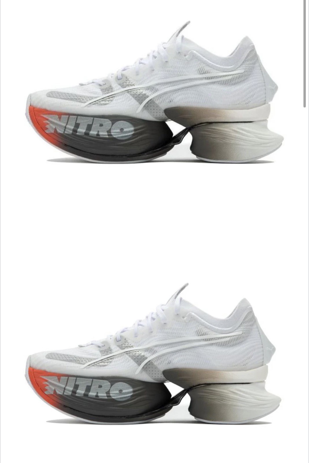 PUMA FASTROID RUNNING SHOE MEN SIZE UK9.5 BTWT WHITE / SILVER cherry tomato image 5