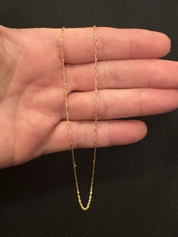 16” Gold Over 925 Sterling Silver Chain 1.13g