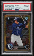2016 Bowman Draft Chrome Picks Gold Refractor 38/50 Josh Lowe PSA 10 GEM MT 06bg